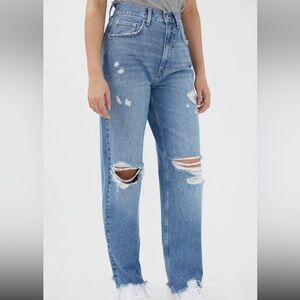 Urban Outfitters Light Blue High Rise Distressed Jeans